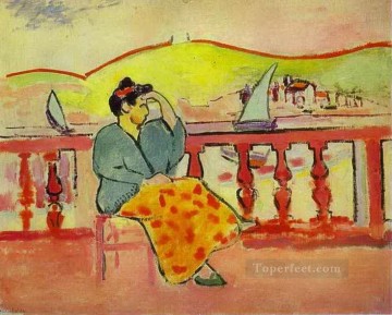 La dama de la terraza fauvismo abstracto Henri Matisse Pinturas al óleo